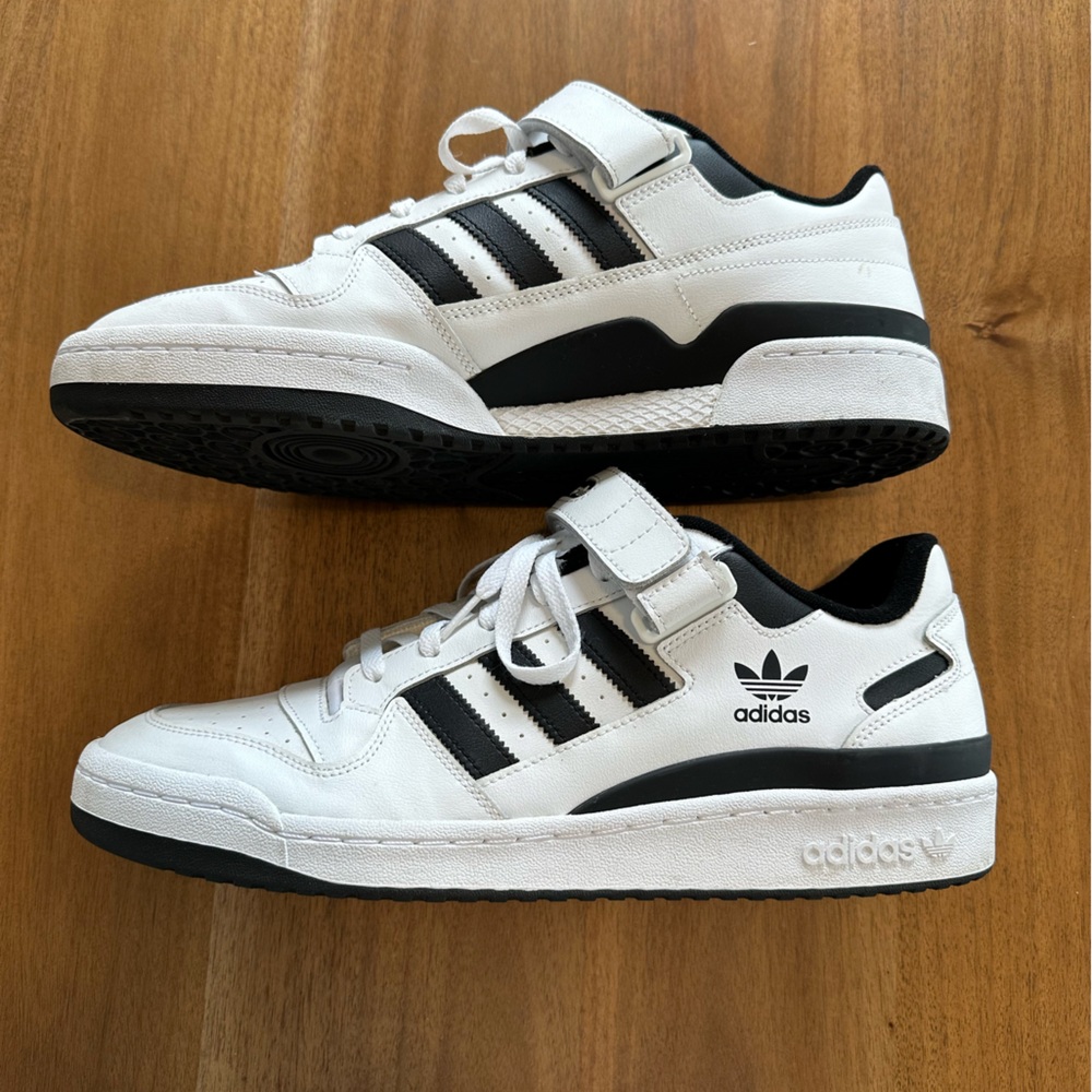 Men’s Adidas Forum Low 'White Black' - Size 14